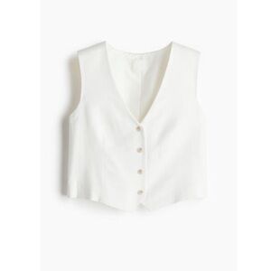 Elegant White Sleeveless vest